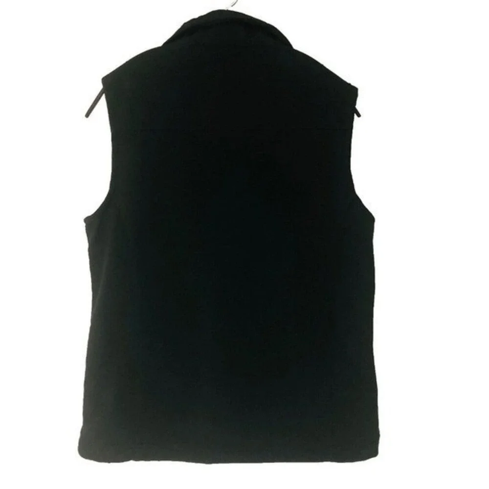 Outback Trading Womens Equestrian Vest Lined Embroider Horse‎ Black Softshell M